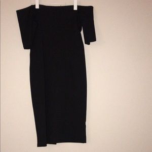 Black off the shoulder dress